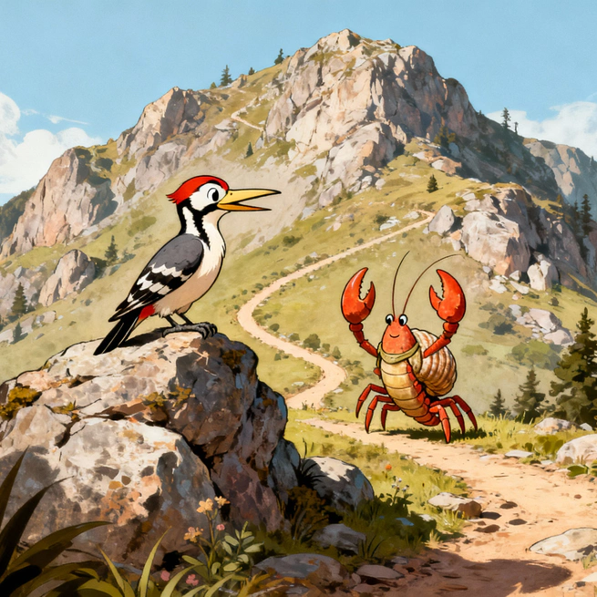Il racconto del crostaceo e del picchio